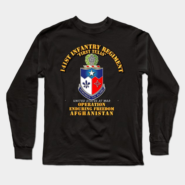 141st Infantry Regiment - OEF - Afghanistan w Txt Long Sleeve T-Shirt by twix123844